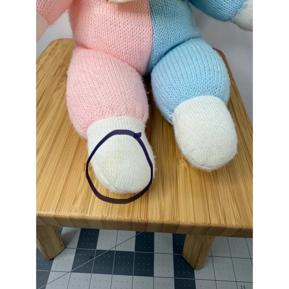 VTG Eden Pastel Clown Plush Knit Baby Color Block‎ 12